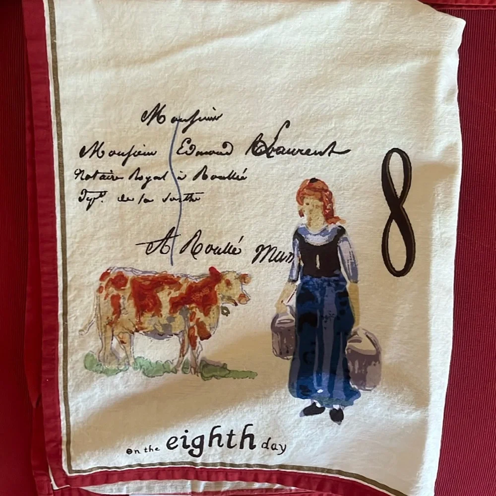 WILLIAMS-SONOMA 12 Days of Christmas cotton napkins